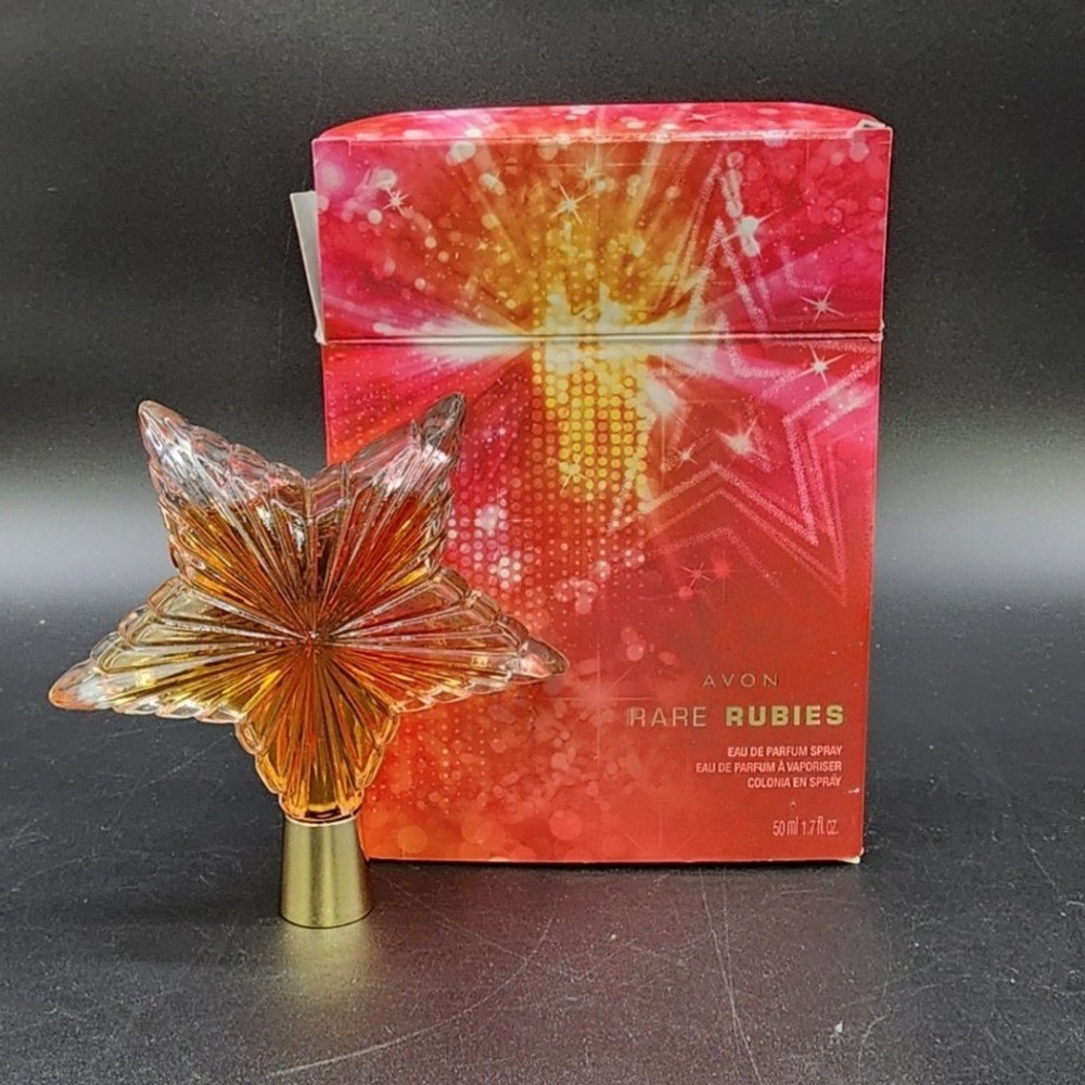Avon 1.7oz Red Rare Rubies Eau de Parfum Spray Star Bottle VTG Fragrance 2012